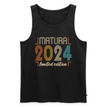 Matura Jeunes Filles Femmes et Hommes Matura 2024 - Débardeur bio Premium Homme - noir - Devant - AI Model Male 178 light (178cm)