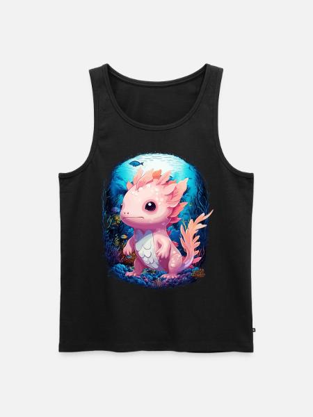 Axolotl - Men's Premium Organic Tank Top - black