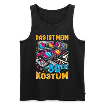 Das ist mein 80er Kostüm - Männer Premium Bio Tank Top - Schwarz - Vorne - Michal (187cm)