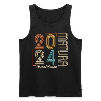 Matura Jeunes Filles Femmes et Hommes Matura 2024 - Débardeur bio Premium Homme - noir - Devant - AI Model Male 178 light (178cm)