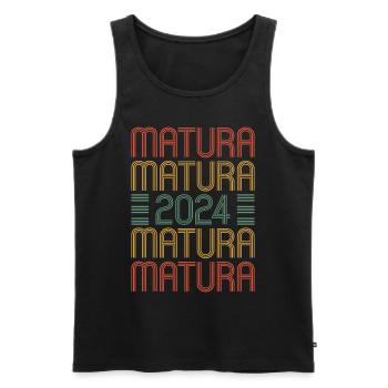Matura Jeunes Filles Femmes et Hommes Matura 2024 - Débardeur bio Premium Homme - noir - Devant - AI Model Male 178 light (178cm)