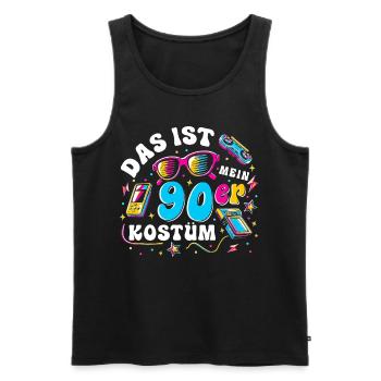 C’est mon costume des années 90 - Débardeur bio Premium Homme - noir - Devant - AI Model Male 178 light (178cm)