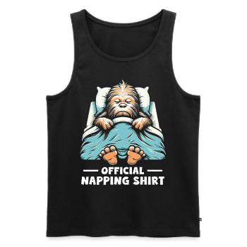 Official Napping Shirt - Männer Premium Bio Tank Top - Schwarz - Vorne - Michal (187cm)