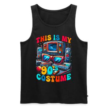 Das ist mein 90er Kostüm - Männer Premium Bio Tank Top - Schwarz - Vorne - Michal (187cm)