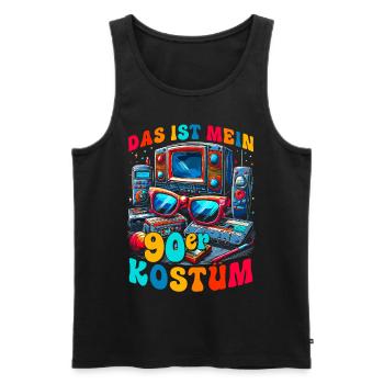 Das ist mein 90er Kostüm - Männer Premium Bio Tank Top - Schwarz - Vorne - Michal (187cm)