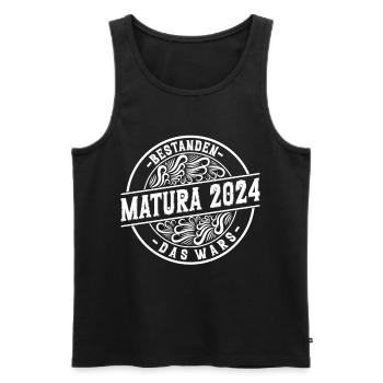 Matura Jeunes Filles Femmes et Hommes Matura 2024 - Débardeur bio Premium Homme - noir - Devant - AI Model Male 178 light (178cm)