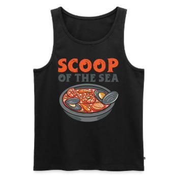 Cioppino Lover Foodie Nourriture Mer Américaine - Débardeur bio Premium Homme - noir - Devant - Michal (187cm)