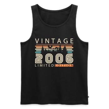 Original 2006 Jahrgang Geburtstag Geschenk - Männer Premium Bio Tank Top - Schwarz - Vorne - Michal (187cm)