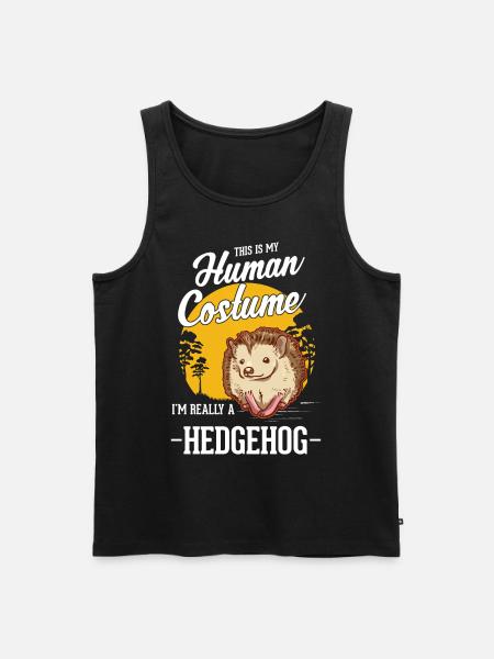 Igel Kostüm Hedgehog Halloween - Männer Premium Bio Tank Top - Schwarz