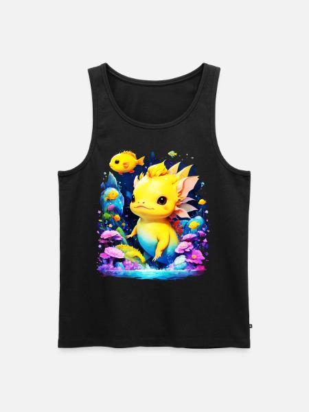 Axolotl - Men's Premium Organic Tank Top - black