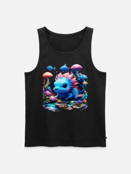 Axolotl - Débardeur bio Premium Homme - noir