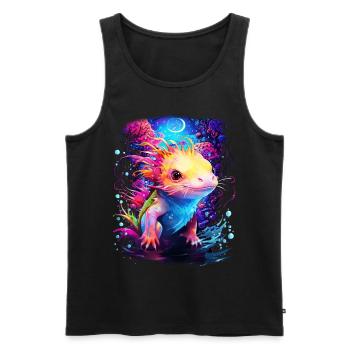 Axolotl - Débardeur bio Premium Homme - noir - Devant - Michal (187cm)