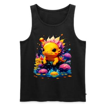 Axolotl - Débardeur bio Premium Homme - noir - Devant - Michal (187cm)