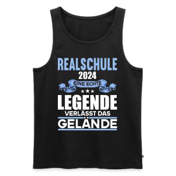 Secondary School Young Girls Secondary School 2024 - Men's Premium Organic Tank Top - black - Front - AI Model Male 178 light (178cm)