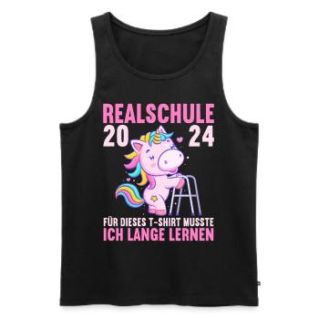 Secondary School Young Girls Secondary School 2024 - Men's Premium Organic Tank Top - black - Front - AI Model Male 178 light (178cm)
