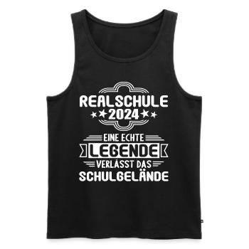 Secondary School Young Girls Secondary School 2024 - Men's Premium Organic Tank Top - black - Front - AI Model Male 178 light (178cm)
