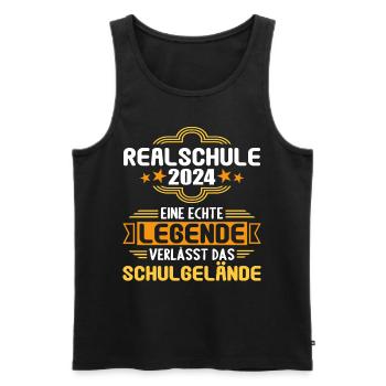 Secondary School Young Girls Secondary School 2024 - Men's Premium Organic Tank Top - black - Front - AI Model Male 178 light (178cm)