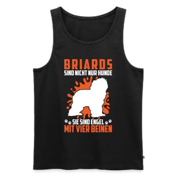 Briard n’est pas qu’un chien Berger de Brie Briard - Débardeur bio Premium Homme - noir - Devant - Michal (187cm)