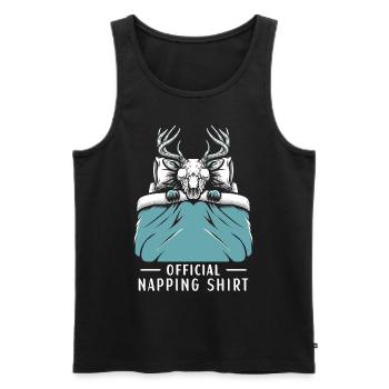 Wendigo Official Napping Shirt - Männer Premium Bio Tank Top - Schwarz - Vorne - AI Model Male 178 light (178cm)