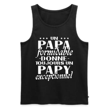 Ein tolles Papa Opa außergewöhnliches Geschenk - Männer Premium Bio Tank Top - Schwarz - Vorne - AI Model Male 178 light (178cm)