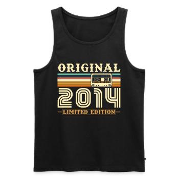 Original 2014 Jahrgang Geburtstag Geschenk - Männer Premium Bio Tank Top - Schwarz - Vorne - AI Model Male 178 light (178cm)
