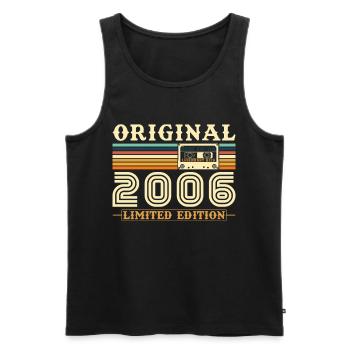 Original 2006 Jahrgang Geburtstag Geschenk - Männer Premium Bio Tank Top - Schwarz - Vorne - Michal (187cm)