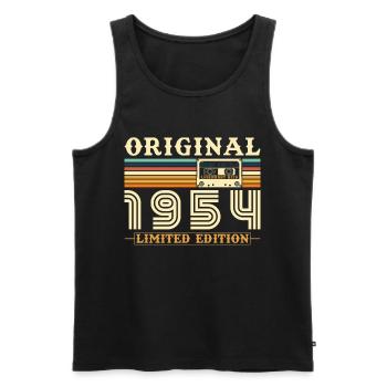 Original 1954 Jahrgang Geburtstag Geschenk - Männer Premium Bio Tank Top - Schwarz - Vorne - Michal (187cm)