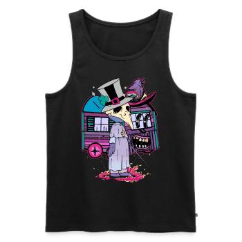 Wizard Witchcraft Witches Fantasy Magic Magical Raven - Men's Premium Organic Tank Top - black - Front - AI Model Male 178 light (178cm)