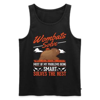 Wombat australien - Débardeur bio Premium Homme - noir - Devant - Michal (187cm)