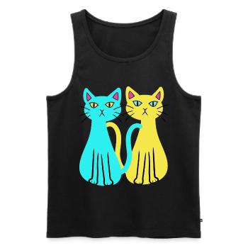 Ukraine, Domestic Cats, Cat, Animal Friend, Animal Welfare - Men's Premium Organic Tank Top - black - Front - Michal (187cm)