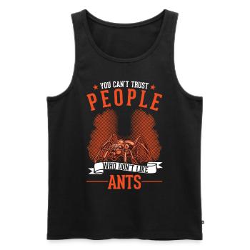 Ants, Ant Farm, Anthill, Fire Ants - Men's Premium Organic Tank Top - black - Front - AI Model Male 178 light (178cm)