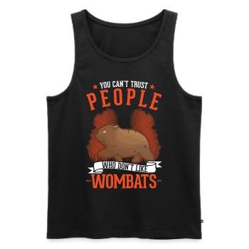Wombat australien - Débardeur bio Premium Homme - noir - Devant - Michal (187cm)