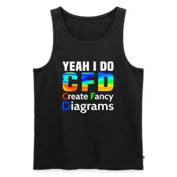 Ja ich mache CFD lustig Fluiddynamik Ingenieur - Männer Premium Bio Tank Top - Schwarz - Vorne - AI Model Male 178 light (178cm)