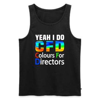 Ja ich mache CFD lustig Fluiddynamik Ingenieur - Männer Premium Bio Tank Top - Schwarz - Vorne - AI Model Male 178 light (178cm)