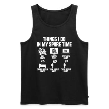 Dinge, die ich in meiner Freizeit mache Motorrad - Männer Premium Bio Tank Top - Schwarz - Vorne - Michal (187cm)