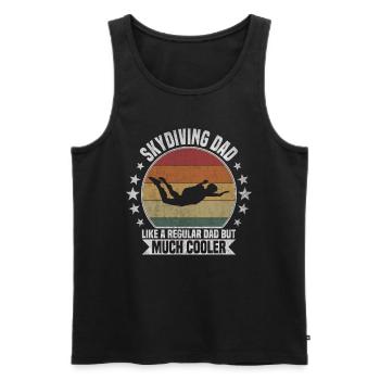 Skydiving dad Sky Diving - Männer Premium Bio Tank Top - Schwarz - Vorne - Michal (187cm)