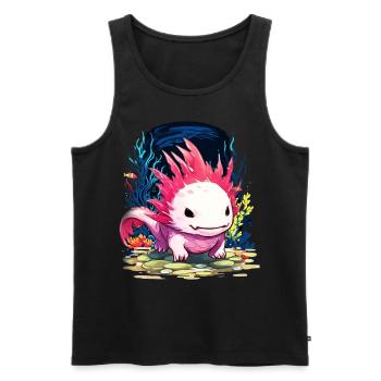 Axolotl - Débardeur bio Premium Homme - noir - Devant - Michal (187cm)