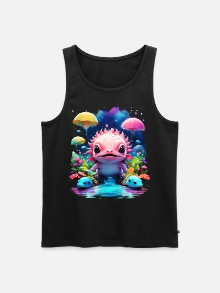 Axolotl - Débardeur bio Premium Homme - noir