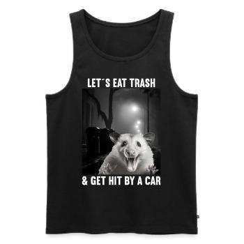 Lets eat Trash and get hit by a Car Opossum Possum - Men's Premium Organic Tank Top - black - Front - Michal (187cm)