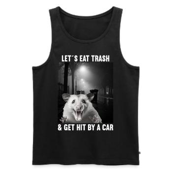 Lets eat Trash and get hit by a Car Opossum Possum - Men's Premium Organic Tank Top - black - Front - Michal (187cm)