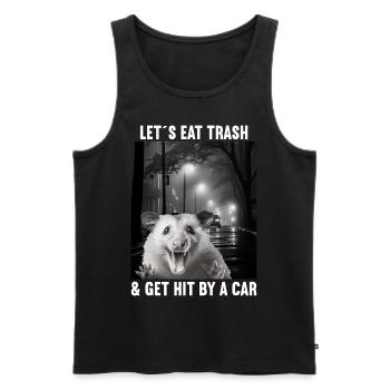 Lets eat Trash and get hit by a Car Opossum Possum - Men's Premium Organic Tank Top - black - Front - Michal (187cm)