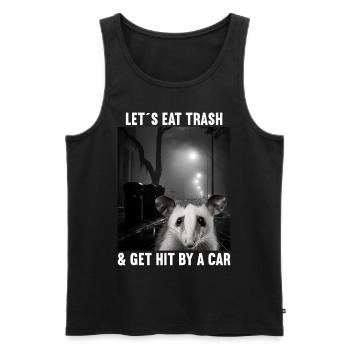 Lets eat Trash and get hit by a Car Opossum Possum - Men's Premium Organic Tank Top - black - Front - Michal (187cm)