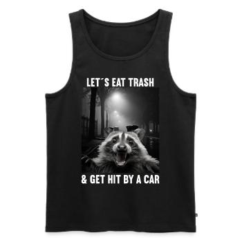 Lets eat Trash and get hit by a Car Raccoon - Men's Premium Organic Tank Top - black - Front - AI Model Male 178 light (178cm)