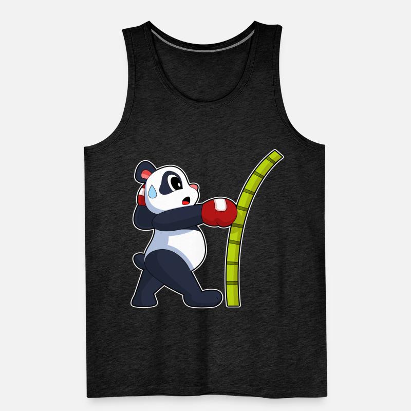 Panda Boxer Boxhandschuhe Boxen Männer Premium Bio Tank Top