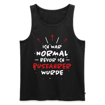 Busfahrer Spruch Beruf Lustiges Busfahrer Geschenk - Männer Premium Bio Tank Top - Schwarz - Vorne - Michal (187cm)