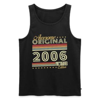 Original 2006 Jahrgang Geburtstag Geschenk - Männer Premium Bio Tank Top - Schwarz - Vorne - Michal (187cm)