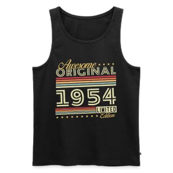 Original 1954 Jahrgang Geburtstag Geschenk - Männer Premium Bio Tank Top - Schwarz - Vorne - Michal (187cm)