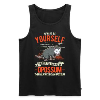 Opossum cadeau opossum marsupial - Débardeur bio Premium Homme - noir - Devant - Michal (187cm)