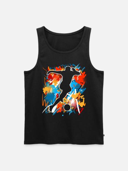 Soccer Soccer Players - Men's Premium Organic Tank Top - black