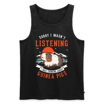 Guinea Pig Gift Guinea Pig - Men's Premium Organic Tank Top - black - Front - Michal (187cm)
